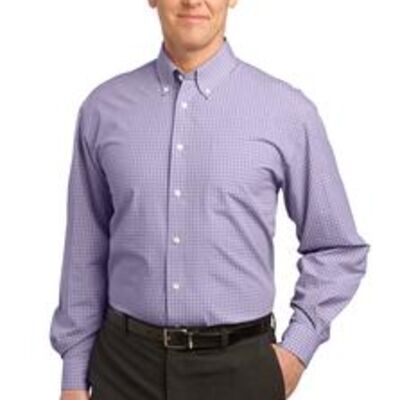 Plaid Pattern Easy Care Shirt. S639  Thumbnail